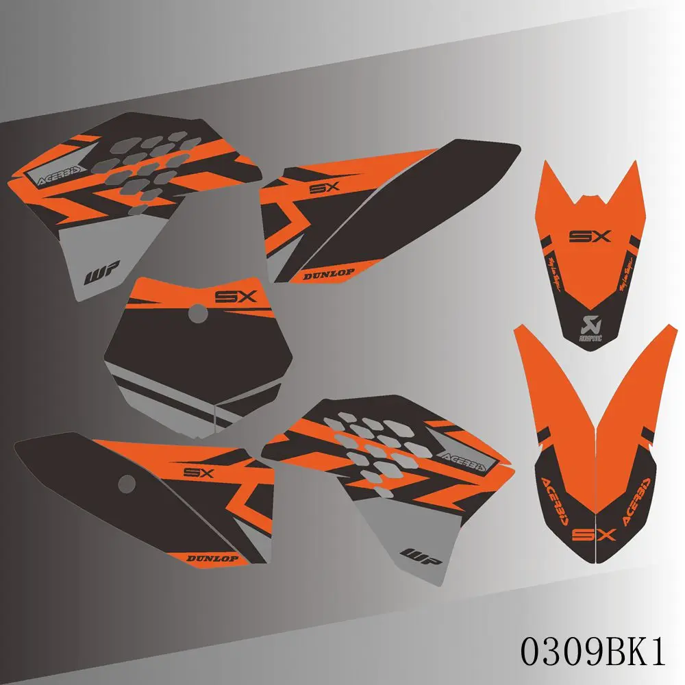 Pilna Grafikas Uzlīmes Uzlīmes Motociklu Fona Pasūtījuma Numuru, Vārdu, Par KTM SX50 SX 50 2009 2010 2011 2012 2013 2014 2015