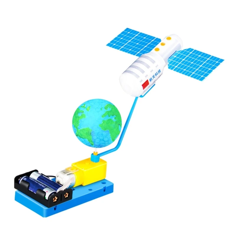 DIY Satelītu Rotaļlietu Toddler Koka Satelītu Rotaļlietas Roku uz Kosmosa Satelīta Modelis J60A