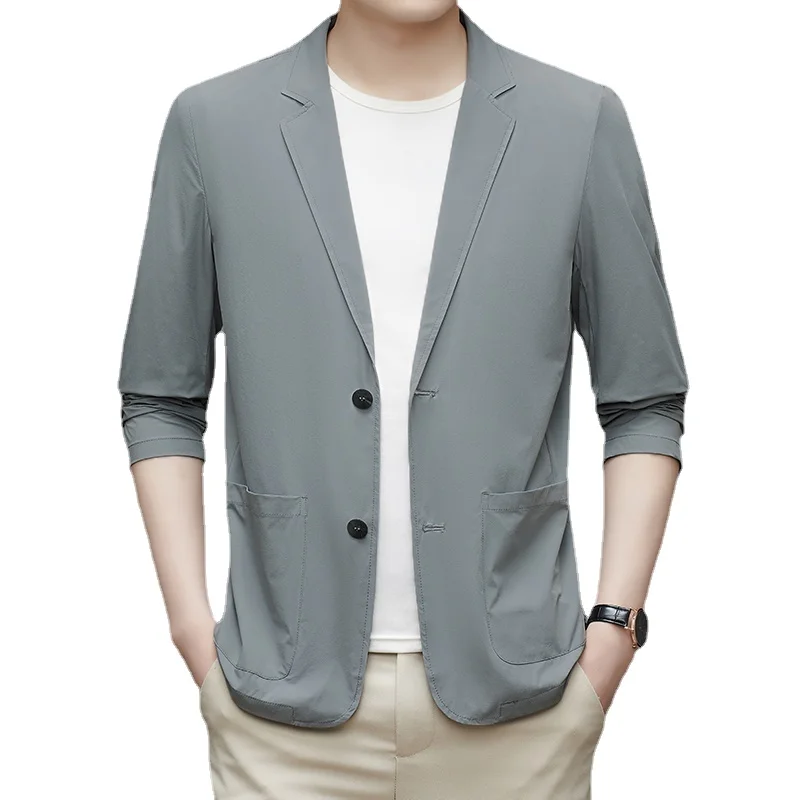 Vasarā Jaunu Vīriešu Uzvalku Gadījuma Ultra-Plānas Saules Aizsardzības Apģērbu Modes korejiešu Stilā, Viegls Uzvalks Jaka Vīriešiem M-4XL
